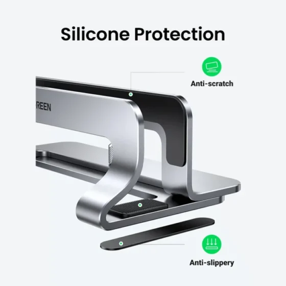 UGREEN Vertical Laptop Stand Holder For MacBook Air Pro Aluminum Foldable Notebook Stand Laptop Support MacBook Pro Tablet Stand 6