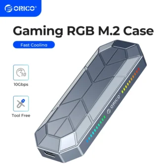 ORICO M2 SSD Enclosure M.2 NVME Solid State Drive Case RGB to USB 3.1 Gen2 10Gbps SSD Box Cool Game Style Computer Accessories 1