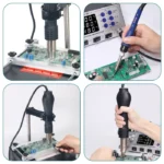 YIHUA 853AAA+Programming Controlled Welding Station 1200W Preheating Station Soldering Iron Hot Air Gun 3 in 1 Soldering Station 3