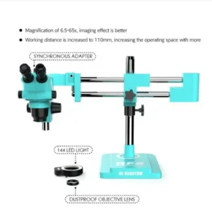 Rf4 RF-6565TV 7050 7-50X 6.5-65X Adjustable Trinocular Zoom Stereo Microscope for Mobile phone BGA repair magnifier 9