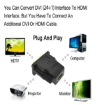 1pcs DVI to HDMI Adapter Converter DVI 24+1 Male to HDMI Female Converter for HDTV LCD PC Computer DVD Projector PS3 PS4 TV BOX 6