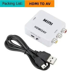 1080P HDMI-compatible TO AV Adapter Video Composite RCA to HDMI-compatible Converter CVSB L/R Video Scaler Support NTSC Output 10