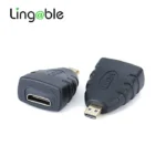 Lingable Micro HDMI Male to Mini HDMI Female Adapter HDMI C to D Connector Converter for Tablet Camera 1