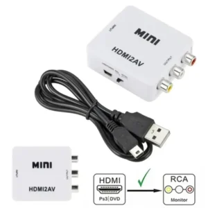 HDMI-compatible To AV RCA CVSB L/R Video Scaler Converter Box Support NTSC PAL HD 720P/1080P AV RCA to HDMI-compatible Adapter 7