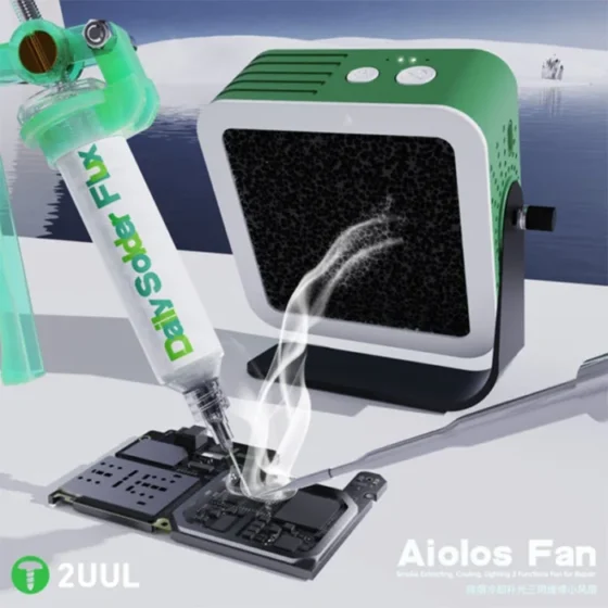 2uul AIOLOS Fan CUUL Smoke Extracting,Cooling,Lighting 3 Functions Fan for Rapair for Mobile Phone Mainboard Maintenance Welding 5