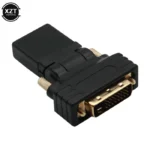 HDMI-compatible to DVI 24+1 pin Adapter 360 Degree Rotatable Female to Male HDTV Converter Adaptor for PC PS3 Projector TV Box 3