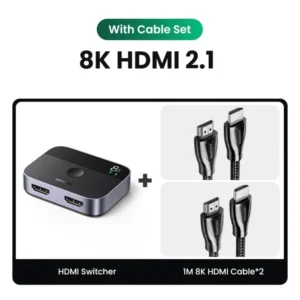 UGREEN HDMI 2.1 Splitter Switch 8K 60Hz 4K120Hz 2 in 1 out for TV Xiaomi Xbox Series X PS5 HDMI-compatible Monitor HDMI Switcher 14