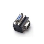 Lingable Adapter Right Angle D-Sub 9pin DB9 Male to Female Converter Monitor DB 9  Extender 90 degree Connector 3