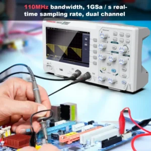 HANMATEK DOS1102 Digital Oscilloscope 110M Dual Channel Simultaneous Sampling Oscilloscope 7-inch TFT Display 2