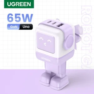 New！UGREEN 65W GaN Charger Robot Design Quick Charge 4.0 3.0 PPS for iPhone 15 14 13 Pro Macbook Laptop Tablet PD Fast Charger 1