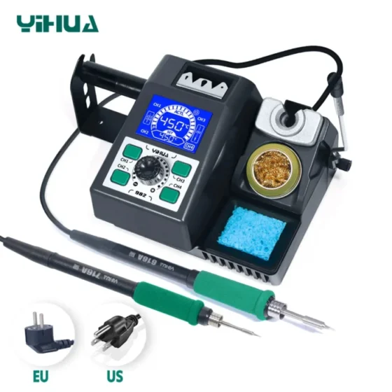 YIHUA 982 Double Solder Iron Handle  C245 C210 Electronic Welding Rework Station Repaid Heating Soldering Iron Staion 1