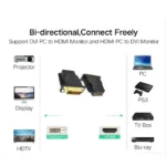 1pcs DVI to HDMI Adapter Converter DVI 24+1 Male to HDMI Female Converter for HDTV LCD PC Computer DVD Projector PS3 PS4 TV BOX 5