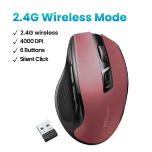 【NEW】UGREEN Mouse Wireless Ergonomic Mouse 4000 DPI Silent 6 Buttons For MacBook Tablet Laptop Mute Mice Quiet 2.4G Mouse 11