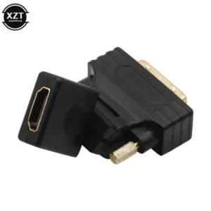 HDMI-compatible to DVI 24+1 pin Adapter 360 Degree Rotatable Female to Male HDTV Converter Adaptor for PC PS3 Projector TV Box 2