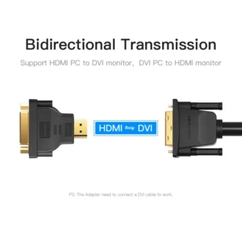 Vention HDMI DVI Adapter 1080P HDTV Converter Male to Female Bi-Directional HDMI to DVI Connector for PC PS3 Projector TV 24+5 2