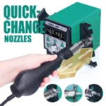 YIHUA 899D-II One Button Turns Hot to Cool Air New Upgraded Nozzle Easy Plug-pull 2 IN 1 Hot Air Rework Soldering Iron Station 2