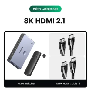 UGREEN HDMI 2.1 Splitter Switch 8K 60Hz 4K120Hz 2 in 1 out for TV Xiaomi Xbox Series X PS5 HDMI-compatible Monitor HDMI Switcher 12