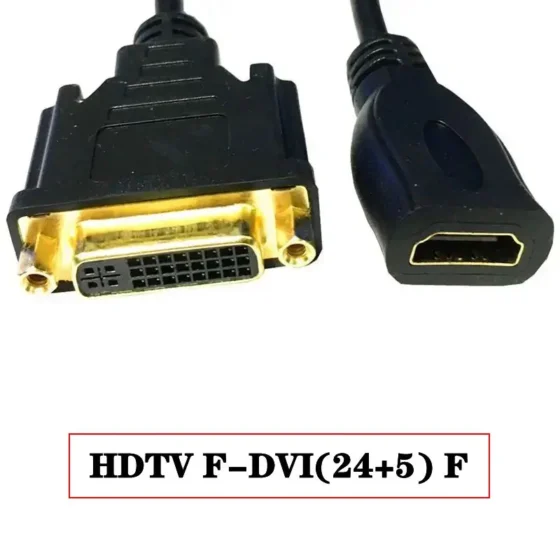 HDMI Compatible To DVI 24+5 Male Female Adapter Cable 1080P Bidirectional Adapter/Port High-Definition Adapter Cable 0.3 Meters 5