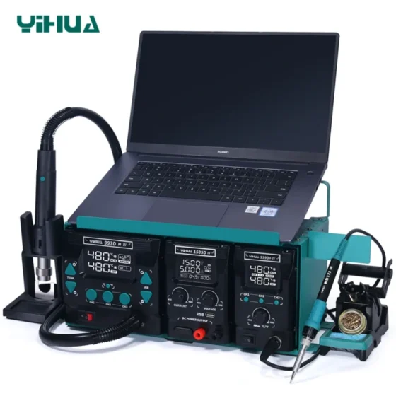 YIHUA 813 Soldering Iron Hot Air Gun Station DC Power Supply 3 in 1 Repair Tool Set Mobile Phone Maintenance Station 1