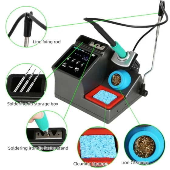 SUGON-A9 Soldering Station Compatible Original Soldering Iron Tip 210/245/115 Handle Lead-free Electronic Welding Rework Station 5