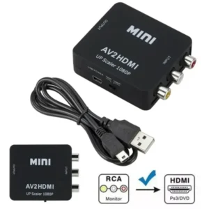 HDMI-compatible To AV RCA CVSB L/R Video Scaler Converter Box Support NTSC PAL HD 720P/1080P AV RCA to HDMI-compatible Adapter 8