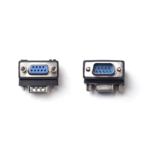 Lingable Adapter Right Angle D-Sub 9pin DB9 Male to Female Converter Monitor DB 9  Extender 90 degree Connector 2