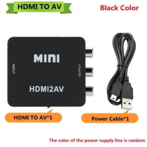 HDMI to RCA Converter AV/CVSB L/R Video Box HD 1080P 1920*1080  HDMI2AV Support NTSC PAL Output HDMI To AV Video Converter 8