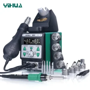 YIHUA 899D-II One Button Turns Hot to Cool Air New Upgraded Nozzle Easy Plug-pull 2 IN 1 Hot Air Rework Soldering Iron Station 1