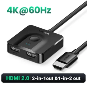 UGREEN HDMI 2.1 Splitter Switch 8K 60Hz 4K120Hz 2 in 1 out for TV Xiaomi Xbox Series X PS5 HDMI-compatible Monitor HDMI Switcher 8