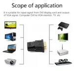 DVI to HDMI Adapter Compatible Adapter HDMI to DVI Adapter DVI Male To HDMI Female 24+5 Two-Way Transmission HD TV Projector 6