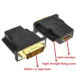 1pcs DVI to HDMI Adapter Converter DVI 24+1 Male to HDMI Female Converter for HDTV LCD PC Computer DVD Projector PS3 PS4 TV BOX 3