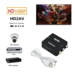 1080P HDMI-compatible TO AV Adapter Video Composite RCA to HDMI-compatible Converter CVSB L/R Video Scaler Support NTSC Output 3