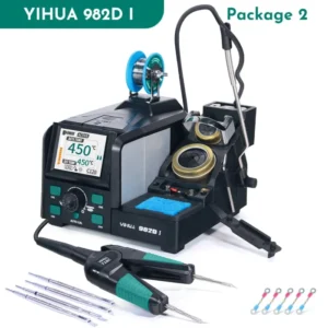 YIHUA 982D-I Precision Tweezers Soldering Iron Station for Microscope Soldering Electronics Rework Station with Auto Calibration 7