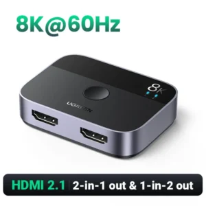 UGREEN HDMI 2.1 Splitter Switch 8K 60Hz 4K120Hz 2 in 1 out for TV Xiaomi Xbox Series X PS5 HDMI-compatible Monitor HDMI Switcher 7