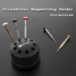 2UUL ST51 Screwdriver Magnetizing Holder Rotatable Stand Tweezer Base Organizer 9-hole Multifunctional Phone Repair Tool 2