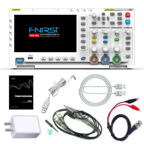 FNIRSI 1014D Digital Oscilloscope 2 In 1 Dual Channel Input Signal Generator 100MHz* 2 Analog Bandwidth 1GSa/s Sampling Rate 6