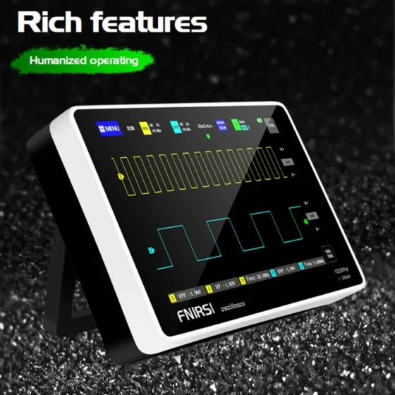 FNIRSI-1013D Digital Tablet Oscilloscope Dual Channel 100M Bandwidth 1GS Sampling Rate 7 Inches Mini Tablet Digital Oscilloscope 4