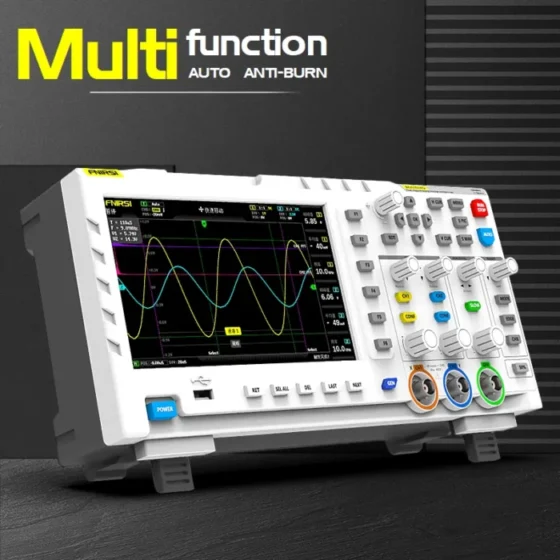 FNIRSI 1014D Digital Oscilloscope 2 In 1 Dual Channel Input Signal Generator 100MHz* 2 Analog Bandwidth 1GSa/s Sampling Rate 3