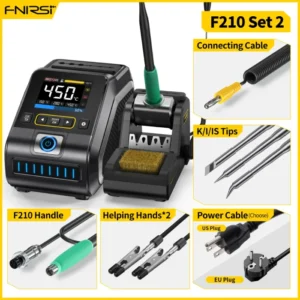 FNIRSI DWS-200 200W Power Repaid Heating Soldering Iron Staion C210 C245 Solder Iron Handle Electronic Welding Rework Station 8