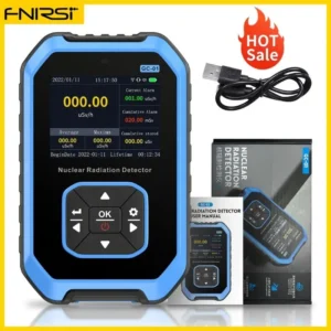 FNIRSI GC-01 Geiger Counter Nuclear Radiation Detector Personal Dosimeter X-ray γ-ray β-ray Radioactivity Tester Marble Detector 10