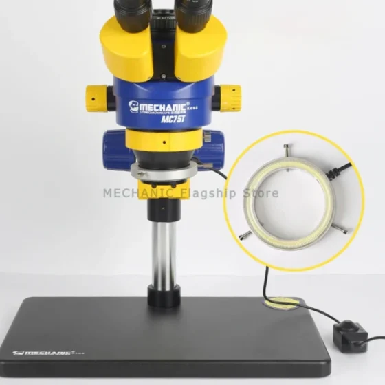 Microscope MECHANIC MC75T-B3 Trinocular HD PCB Mobile Phone Rework Assembly Industrial Grade 3 Eyes Stereo Detect Repair Tool 5