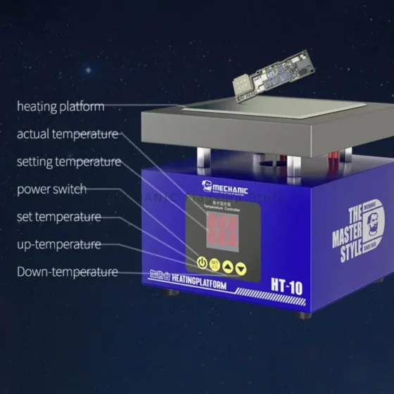 HT-10 Heating Table Intelligent CNC Constant Temperature Dual Display for Glue Removing BGA PCB Preheating Platform 6