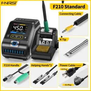 FNIRSI DWS-200 200W Power Repaid Heating Soldering Iron Staion C210 C245 Solder Iron Handle Electronic Welding Rework Station 10