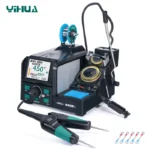 YIHUA 982D-I Precision Tweezers Soldering Iron Station for Microscope Soldering Electronics Rework Station with Auto Calibration 1