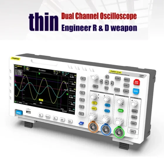 FNIRSI 1014D Digital Oscilloscope 2 In 1 Dual Channel Input Signal Generator 100MHz* 2 Analog Bandwidth 1GSa/s Sampling Rate 4