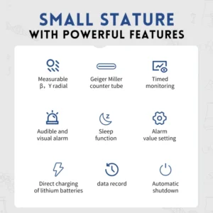 FNIRSI GC-02 Geiger Counter Nuclear Radiation Detector Personal Dosimeter X-ray γ-ray Radioactivity Tester Marble Detector 2