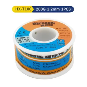 Welding Wires MECHANIC HX-T100 200g series 183℃ Fine Solder Wire High Purity Low Melting Point Solder Wire Welding Tin Wire 10