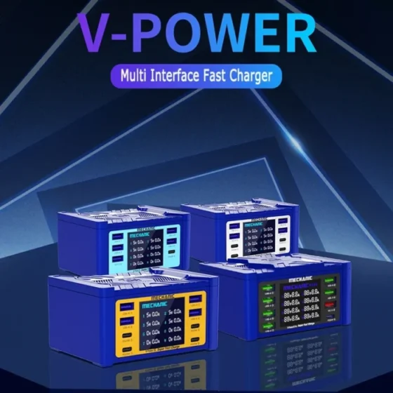 Super Fast Charger MECHANIC V-Power 8PRO 8 Ports 110W High-power for Mobile Phone Ipad Smart Watches LED Wireless Charging 2