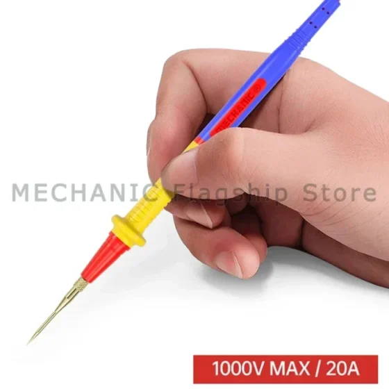 Multimeter Pen MECHANIC RP4 Universal Stainless Steel Gauge Pen Interchangeable Tip Probe Test Pen for Multimeter Accessory 2