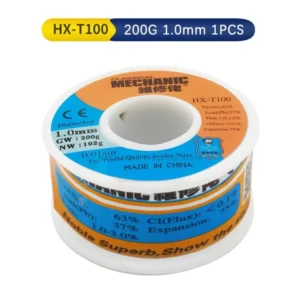 Welding Wires MECHANIC HX-T100 200g series 183℃ Fine Solder Wire High Purity Low Melting Point Solder Wire Welding Tin Wire 9